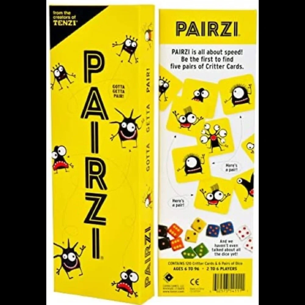 PAIRZI CARD GAME A hit from the franchise of TENZI, SLAPZI,ITZI. PAIRZI Game